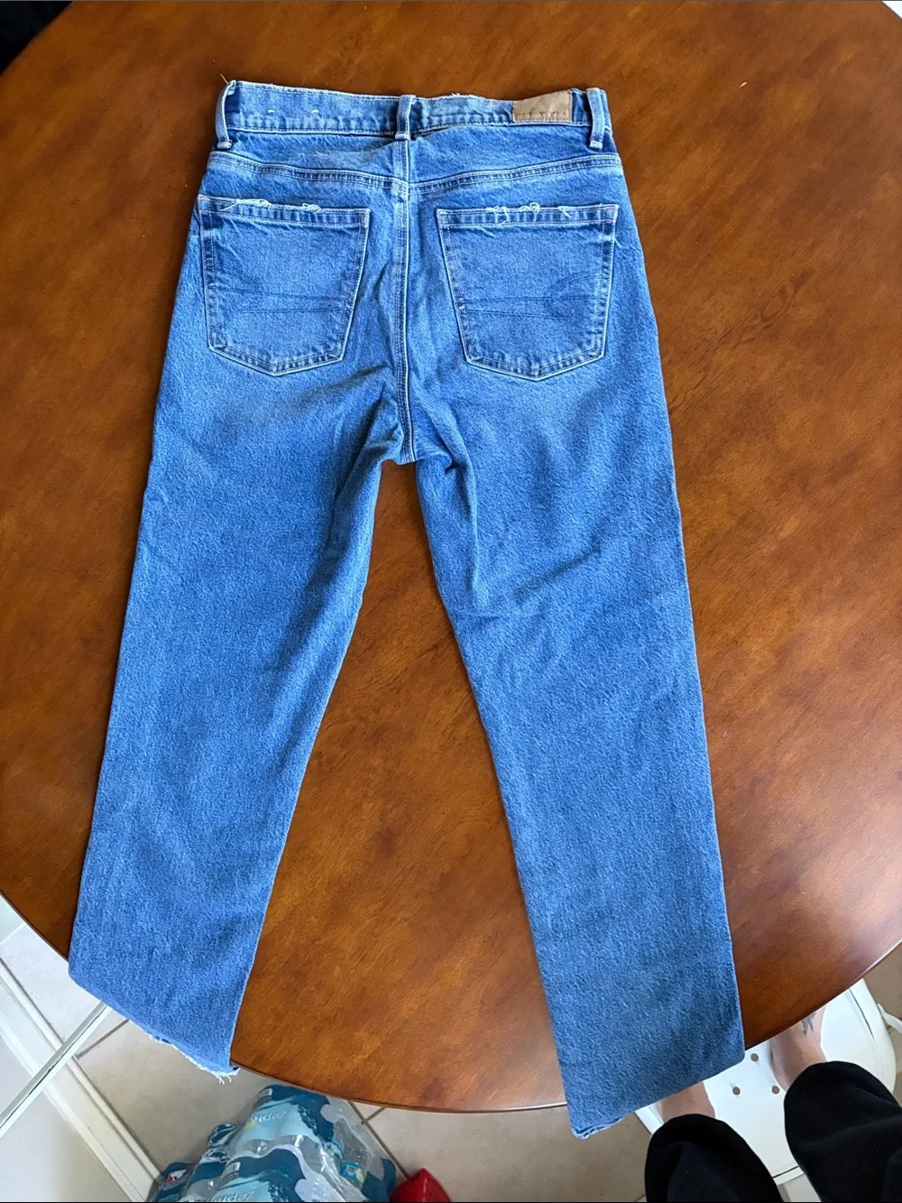 American Eagle Super High-Rise Straight Jeans size 0 short